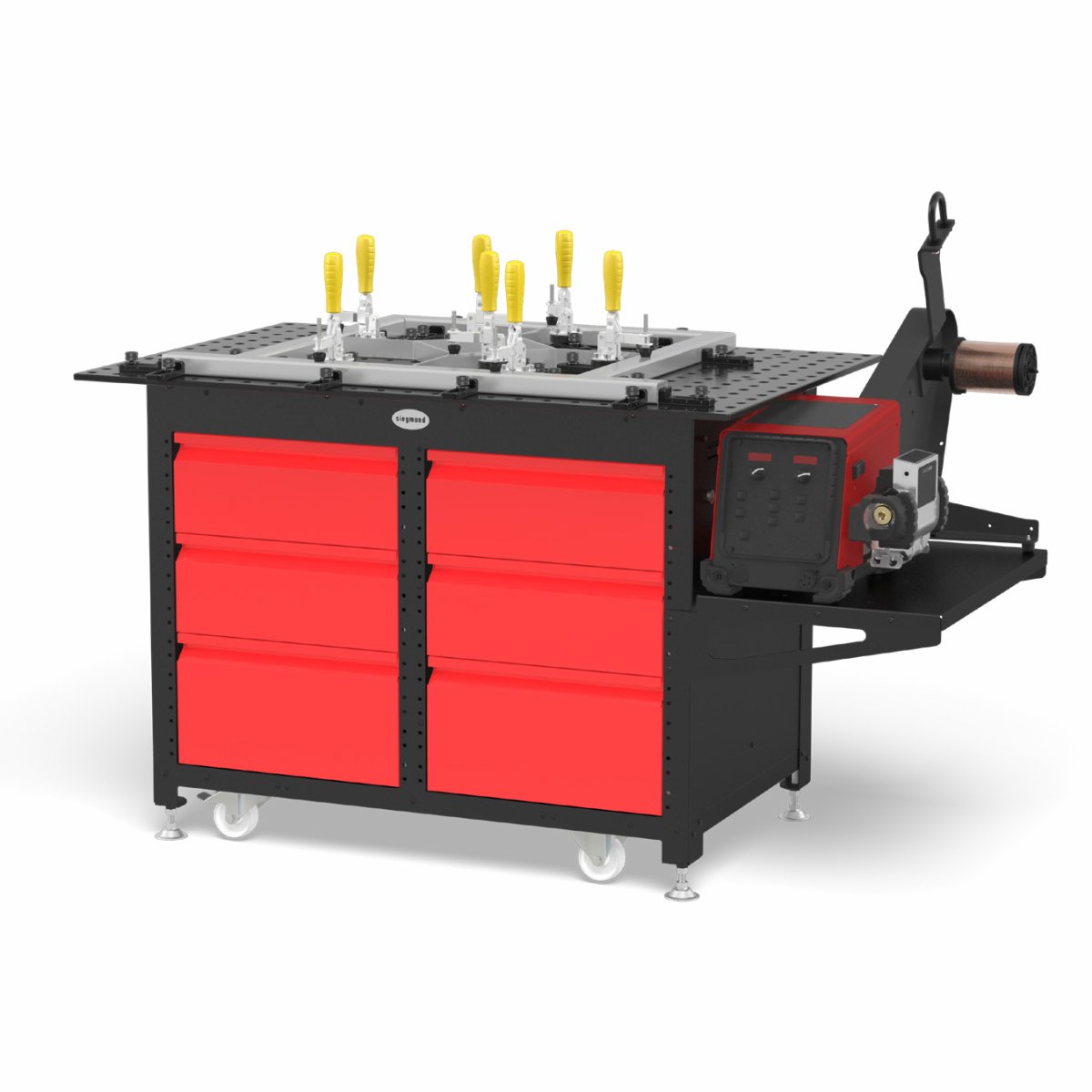 US004040: Side Tray for the System 16, 32" x 48" Imperial Series Workstation - System 16 Imperial Series Welding Tables by Siegmund - The Flattest, Most Reliable Welding Tables & Fixturing Accessories in the World