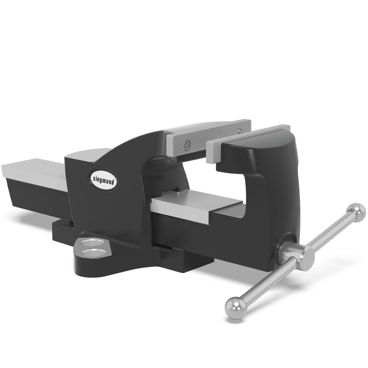 US004330: 5 - 7/8" Bench Vise with 1 - 1/10" Boreholes for the System 28 Imperial Series Welding Tables - 28mm Imperial Series Welding Table Accessories by Siegmund - The Flattest, Most Reliable Welding Tables & Fixturing Accessories in the World