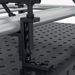 US160114.N: 6" L Stop and Clamping Square (Nitrided) - 16mm Imperial Series Welding Table Accessories by Siegmund - The Flattest, Most Reliable Welding Tables & Fixturing Accessories in the World