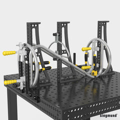 US160136.N: 24" GK Right Stop and Clamping Square (Nitrided) - 16mm Imperial Series Welding Table Accessories by Siegmund - The Flattest, Most Reliable Welding Tables & Fixturing Accessories in the World