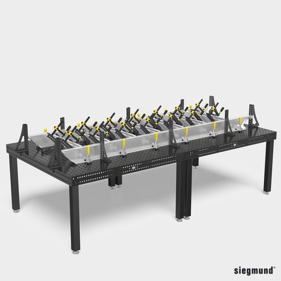 US160162.N: 12" G Stop and Clamping Square (Nitrided) - 16mm Imperial Series Welding Table Accessories by Siegmund - The Flattest, Most Reliable Welding Tables & Fixturing Accessories in the World