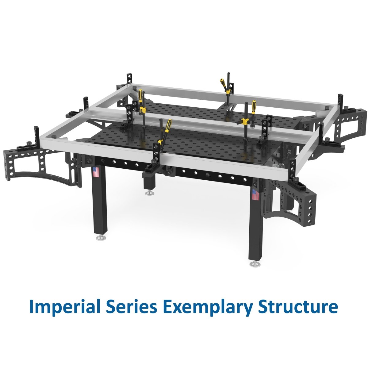 US160190.N: Cast Iron Corner Connection (Nitrided) - 16mm Imperial Series Welding Table Accessories by Siegmund - The Flattest, Most Reliable Welding Tables & Fixturing Accessories in the World