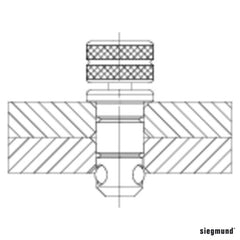 US160511: Short Fast Clamping Bolt (Burnished) - 16mm Imperial Series Welding Table Accessories by Siegmund - The Flattest, Most Reliable Welding Tables & Fixturing Accessories in the World