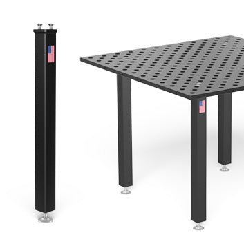 US161856: 35" Standard Leg for the System 28 Imperial BASIC Series Welding Tables - 28mm Imperial Series Welding Table Accessories by Siegmund - The Flattest, Most Reliable Welding Tables & Fixturing Accessories in the World