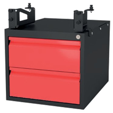 US162990.1.r: Lockable Sub Table Box Including 2 Drawers for the System 16 PLUS Imperial Series Welding Tables - 16mm Imperial Series Welding Table Accessories by Siegmund - The Flattest, Most Reliable Welding Tables & Fixturing Accessories in the World