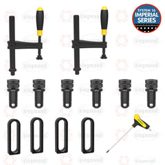 US167320: Set A, 13 Piece Accessory Kit for the System 16 Imperial Series Workstations - 16mm Imperial Series Welding Table Accessories by Siegmund - The Flattest, Most Reliable Welding Tables & Fixturing Accessories in the World