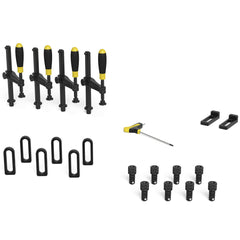 US167340: Set B, 21 Piece Accessory Kit for the System 16 Imperial Series Workstations - 16mm Imperial Series Welding Table Accessories by Siegmund - The Flattest, Most Reliable Welding Tables & Fixturing Accessories in the World