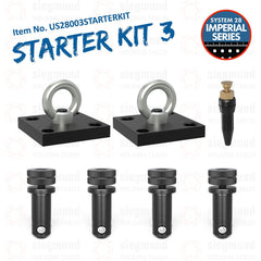 US28003STARTERKIT: The Imperial System 28 Dual Lifting Bracket Starter Kit for the 5'x10' Welding Tables - 28mm Imperial Series Welding Table Accessories by Siegmund - The Flattest, Most Reliable Welding Tables & Fixturing Accessories in the World