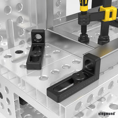 US280109.N: 7" SL Stop and Clamping Square (Nitrided) - 28mm Imperial Series Welding Table Accessories by Siegmund - The Flattest, Most Reliable Welding Tables & Fixturing Accessories in the World