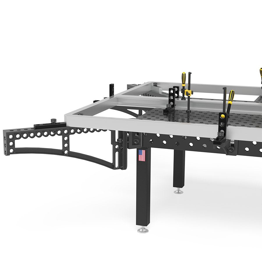 US280144.N: 36" GK Left Stop and Clamping Square (Nitrided) - 28mm Imperial Series Welding Table Accessories by Siegmund - The Flattest, Most Reliable Welding Tables & Fixturing Accessories in the World