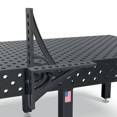 US280164.N: 20" Left G Stop and Clamping Square with Rotation Angle (Nitrided) - 28mm Imperial Series Welding Table Accessories by Siegmund - The Flattest, Most Reliable Welding Tables & Fixturing Accessories in the World