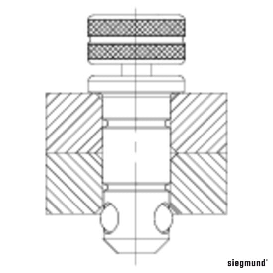 US280511: Short Fast Clamping Bolt (Burnished) - 28mm Imperial Series Welding Table Accessories by Siegmund - The Flattest, Most Reliable Welding Tables & Fixturing Accessories in the World