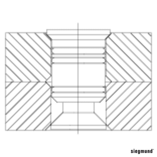 US280560.N: Short Connecting Bolt (Nitrided) - 28mm Imperial Series Welding Table Accessories by Siegmund - The Flattest, Most Reliable Welding Tables & Fixturing Accessories in the World