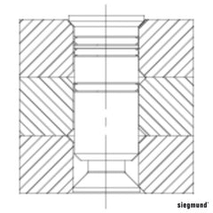 US280561: Long Connecting Bolt (Burnished) - 28mm Imperial Series Welding Table Accessories by Siegmund - The Flattest, Most Reliable Welding Tables & Fixturing Accessories in the World