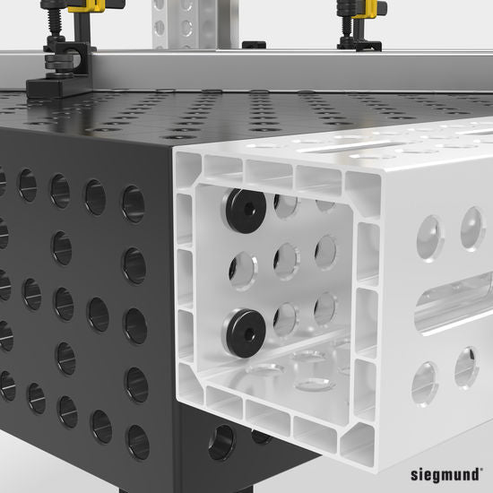 US280583: Double Collar Connecting Bolt (Burnished) - 28mm Imperial Series Welding Table Accessories by Siegmund - The Flattest, Most Reliable Welding Tables & Fixturing Accessories in the World