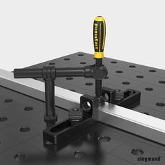 US280604: Universal Pipe Clamp (Burnished) - 28mm Imperial Series Welding Table Accessories by Siegmund - The Flattest, Most Reliable Welding Tables & Fixturing Accessories in the World