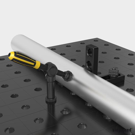 US280604: Universal Pipe Clamp (Burnished) - 28mm Imperial Series Welding Table Accessories by Siegmund - The Flattest, Most Reliable Welding Tables & Fixturing Accessories in the World