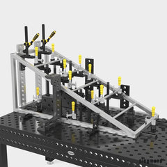 US280705: Vertical Toggle Clamp with Adapter - 28mm Imperial Series Welding Table Accessories by Siegmund - The Flattest, Most Reliable Welding Tables & Fixturing Accessories in the World