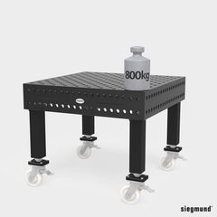 US280860.X: 24" Leg with Caster and Locking Brake for the System 28 Imperial PLUS Series Welding Tables - 28mm Imperial Series Welding Table Accessories by Siegmund - The Flattest, Most Reliable Welding Tables & Fixturing Accessories in the World