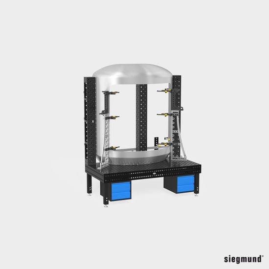 US280877.XX: 22" - 36" Height Adjustable Leg for the System 28 Imperial Series Welding Tables - 28mm Imperial Series Welding Table Accessories by Siegmund - The Flattest, Most Reliable Welding Tables & Fixturing Accessories in the World