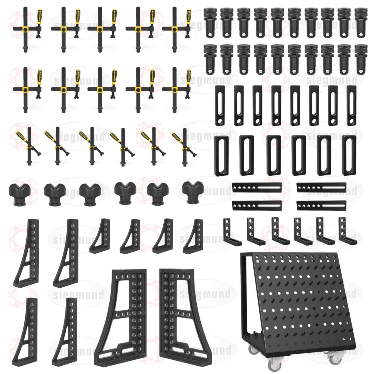 US283400: Set 4, 83 Piece Accessory Kit for the System 28 Imperial Series Welding Tables - 28mm Imperial Series Welding Table Accessories by Siegmund - The Flattest, Most Reliable Welding Tables & Fixturing Accessories in the World