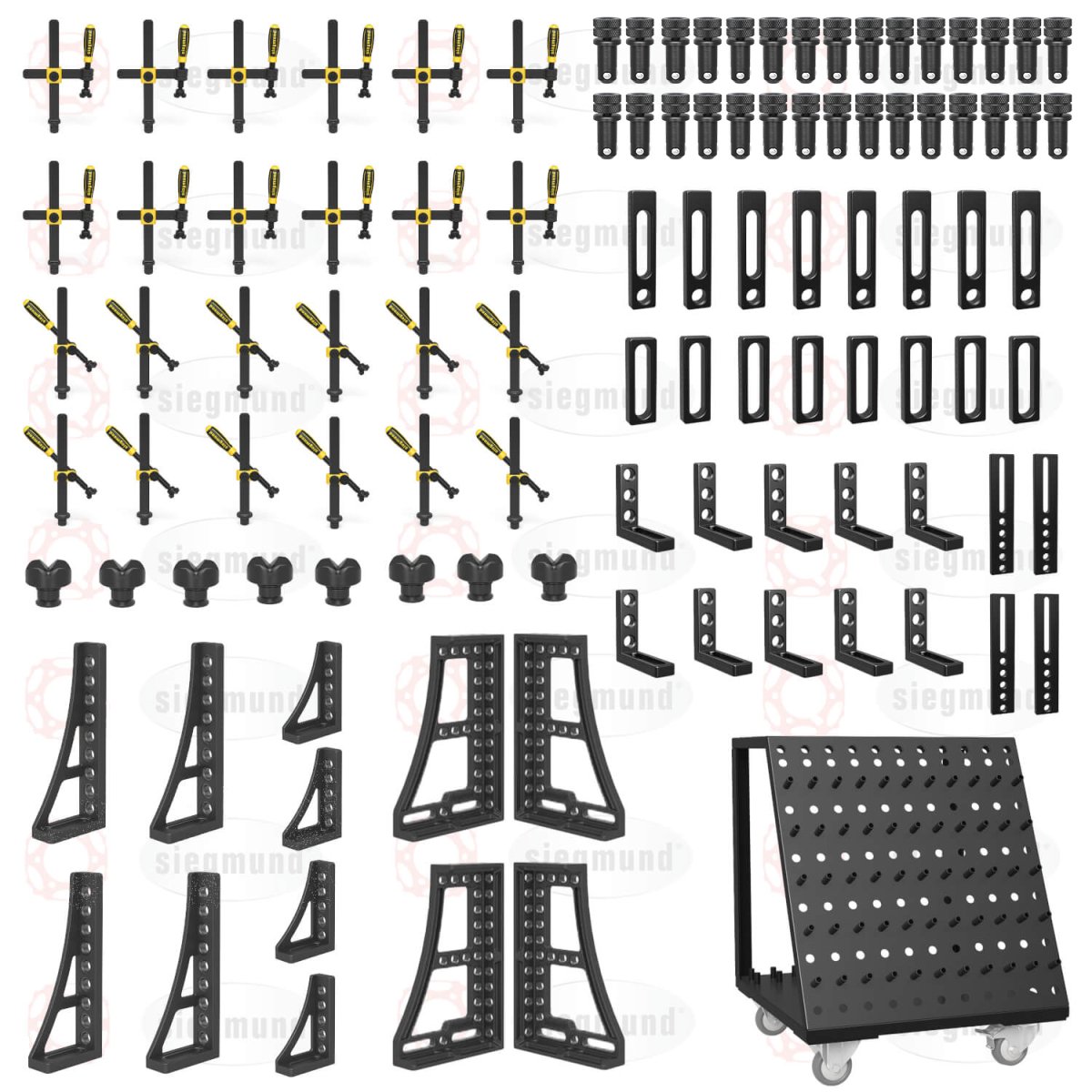 US283500: Set 5, 111 Piece Accessory Kit for the System 28 Imperial Series Welding Tables - 28mm Imperial Series Welding Table Accessories by Siegmund - The Flattest, Most Reliable Welding Tables & Fixturing Accessories in the World