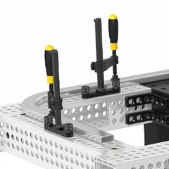 USAP160399.AT: Aluminum Profile Adapter for Table Connection (Aluminum - Titanium) - 16mm Imperial Series Welding Table Accessories by Siegmund - The Flattest, Most Reliable Welding Tables & Fixturing Accessories in the World