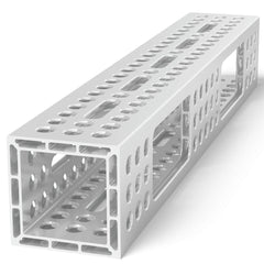 USAQ16014061.VLL: 2'x4" Aluminum U - Shape Profile with Elongated Holes - 16mm Imperial Series Welding Table Accessories by Siegmund - The Flattest, Most Reliable Welding Tables & Fixturing Accessories in the World