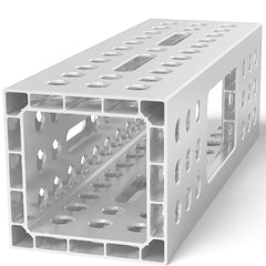 USAQ28014061.VLL: 2'x8" Aluminum U - Shape Profile with Elongated Holes - 28mm Imperial Series Welding Table Accessories by Siegmund - The Flattest, Most Reliable Welding Tables & Fixturing Accessories in the World