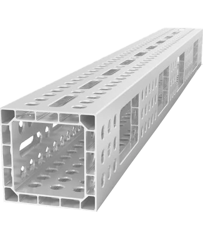 USAQ28014183.VLL: 6'x8" Aluminum U - Shape Profile with Elongated Holes - 28mm Imperial Series Welding Table Accessories by Siegmund - The Flattest, Most Reliable Welding Tables & Fixturing Accessories in the World