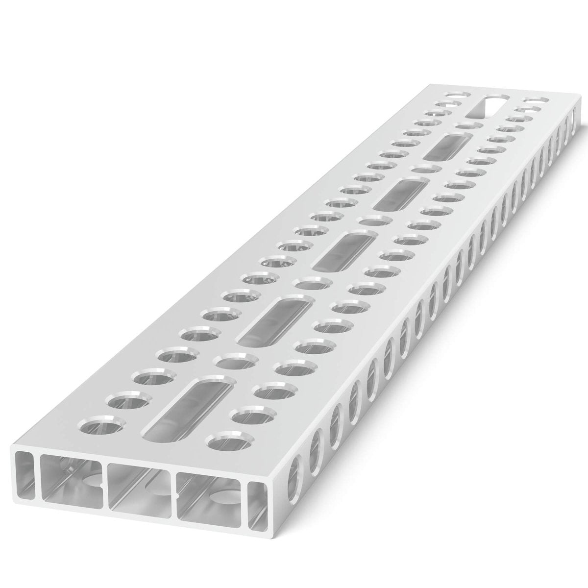 USAR16014061.VL: 2' x 4" Aluminum Profile Bracket with Elongated Holes for System 16 Imperial Series - 16mm Imperial Series Welding Table Accessories by Siegmund - The Flattest, Most Reliable Welding Tables & Fixturing Accessories in the World