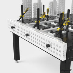 USAR16014122.V: 4' x 4" Aluminum Profile Bracket for System 16 Imperial Series - 16mm Imperial Series Welding Table Accessories by Siegmund - The Flattest, Most Reliable Welding Tables & Fixturing Accessories in the World