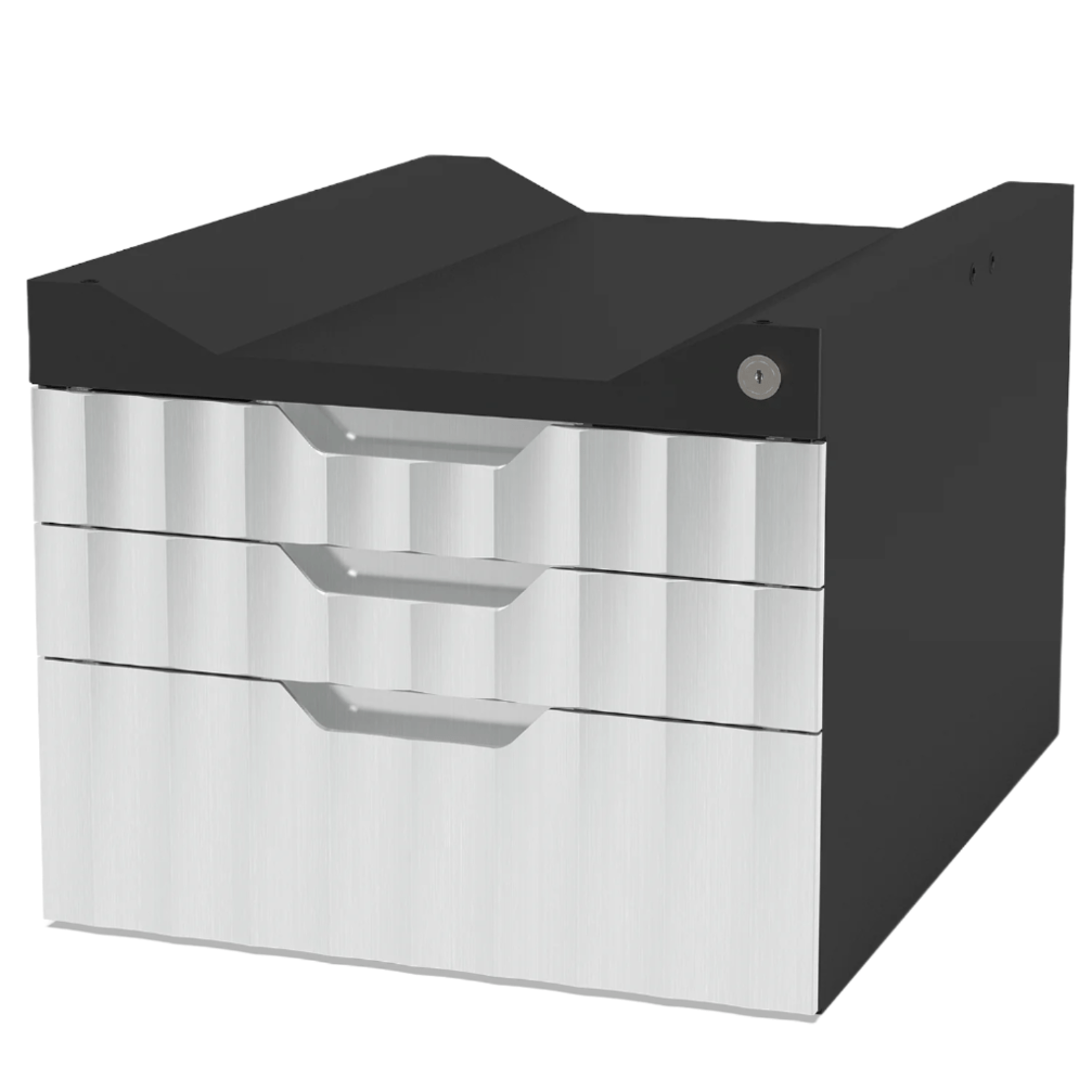 USBX000990.1: Sub Table Box with 3 Drawers for the System 16 Siegmund Imperial Series (Inch) Workbench - System 16 Imperial Series Welding Tables by Siegmund - The Flattest, Most Reliable Welding Tables & Fixturing Accessories in the World