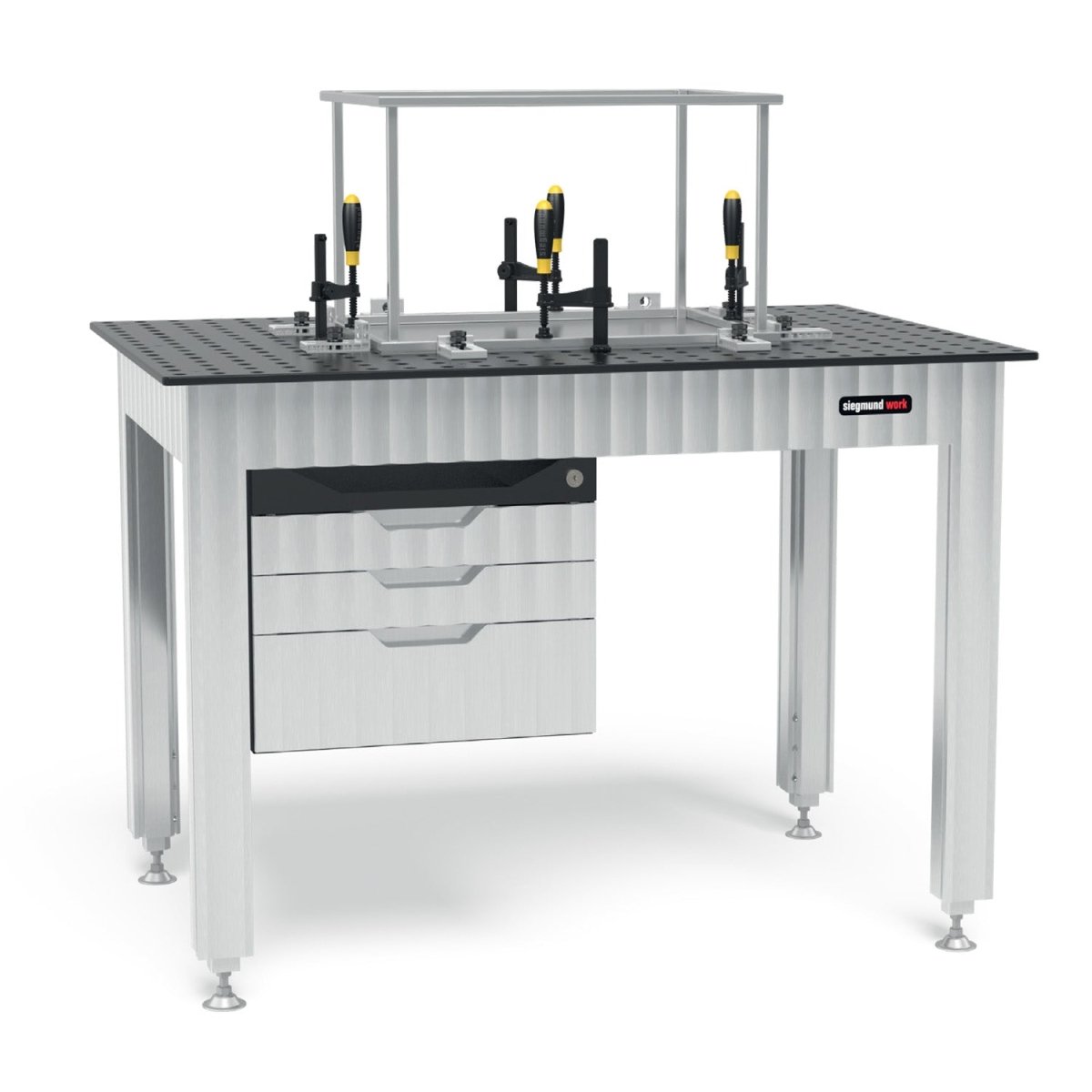 USBX000990.1: Sub Table Box with 3 Drawers for the System 16 Siegmund Imperial Series (Inch) Workbench - System 16 Imperial Series Welding Tables by Siegmund - The Flattest, Most Reliable Welding Tables & Fixturing Accessories in the World