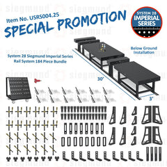 USRS004.25: System 28 Siegmund Imperial Below Ground Rail System 184 Piece Bundle (2026 SPECIAL PROMOTION) - System 28 Imperial Series Welding Tables by Siegmund - The Flattest, Most Reliable Welding Tables & Fixturing Accessories in the World