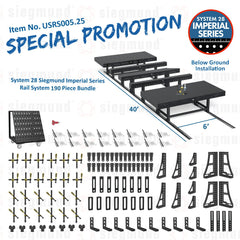 USRS005.25: System 28 Siegmund Imperial Below Ground Rail System 190 Piece Bundle (2026 SPECIAL PROMOTION) - System 28 Imperial Series Welding Tables by Siegmund - The Flattest, Most Reliable Welding Tables & Fixturing Accessories in the World