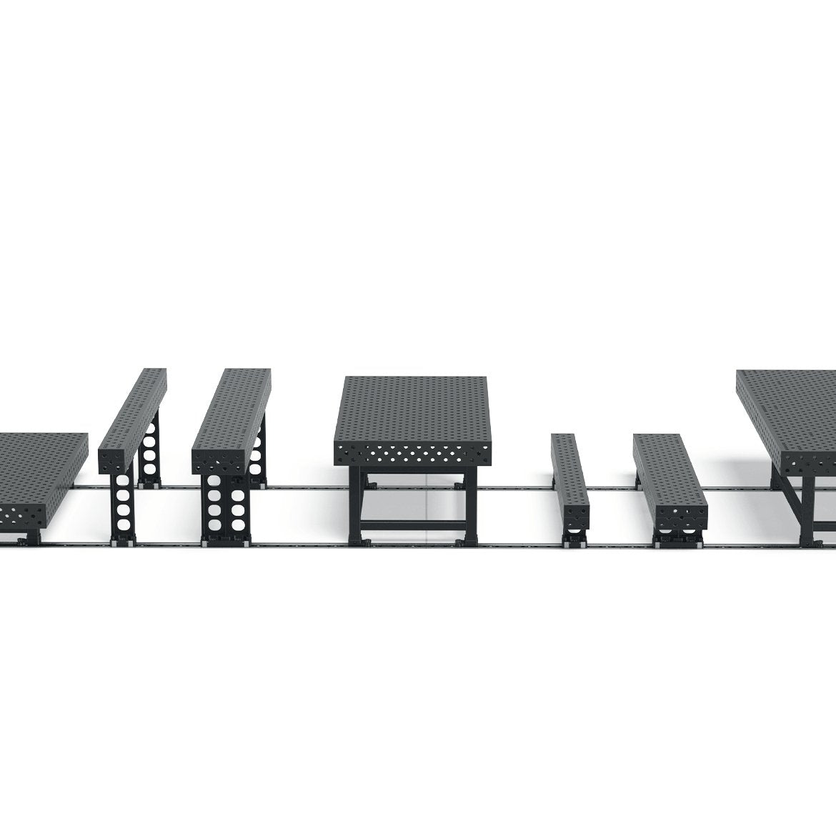 USRSUF28: 8" Wide x 28 - 1/8" High Rail System Leg with Inserted Roller for the System 28 Imperial Series Rail System 8"x8" Square U - Shape - System 28 Imperial Series Welding Tables by Siegmund - The Flattest, Most Reliable Welding Tables & Fixturing Accessories in the World