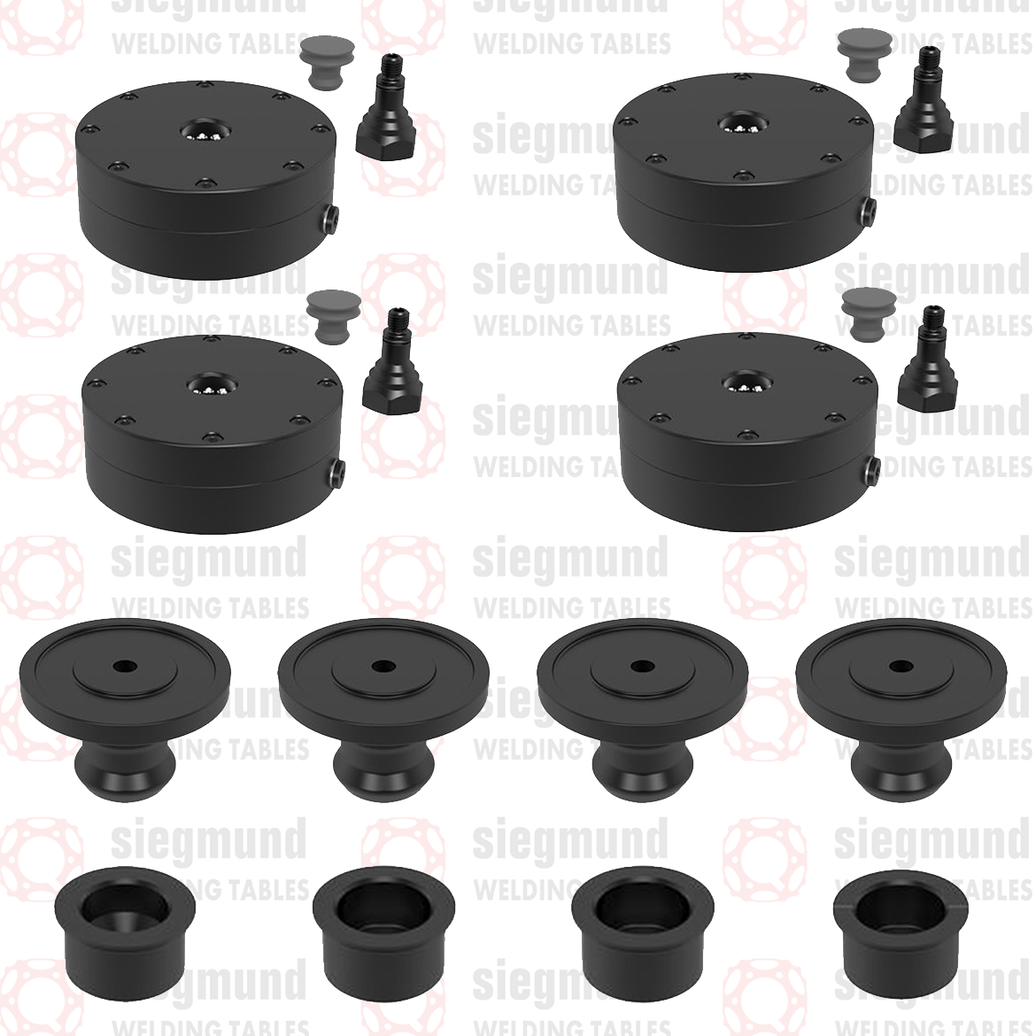 USZP1620: Starter Set for the Zero Point Pneumatic Clamping System - 16mm Imperial Series Welding Table Accessories by Siegmund - The Flattest, Most Reliable Welding Tables & Fixturing Accessories in the World