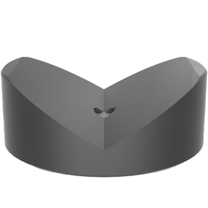 2-160652.1.PA: Ø 80mm / 120° Prism with Screwed-In Collar (Polyamide)