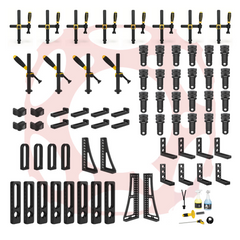 4-163300: Set 3, 72 Piece Accessory Kit for the System 16 Metric Series Welding Tables