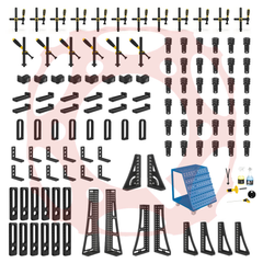 4-163500: Set 5, 117 Piece Accessory Kit for the System 16 Metric Series Welding Tables