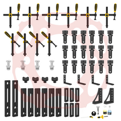 4-223200: Set 2, 56 Piece Accessory Kit for the System 22 Metric Series Welding Tables