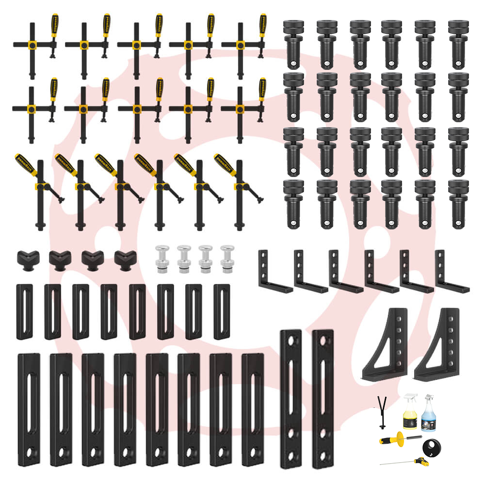 4-223300: Set 3, 74 Piece Accessory Kit for the System 22 Metric Series Welding Tables