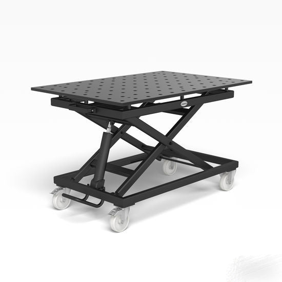 System 22 Mobile Lifting Welding Table 1200x800mm (47"x31") (Item No. 2-HT224004.P) - Siegmund Welding Tables and Fixtures USA - A Division of Quantum Machinery Group