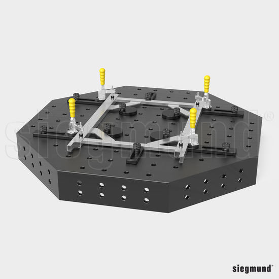 System 22 800x150mm (31.5"x5.9") Siegmund Octagonal Welding Table with Plasma Nitration (Item No. 2-920822.P) - Siegmund Welding Tables and Fixtures USA - A Division of Quantum Machinery Group